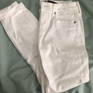 White denim express jeans